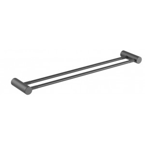 Caddence Series Brushed Gun Metal Grey Double Towel Rail 600mm